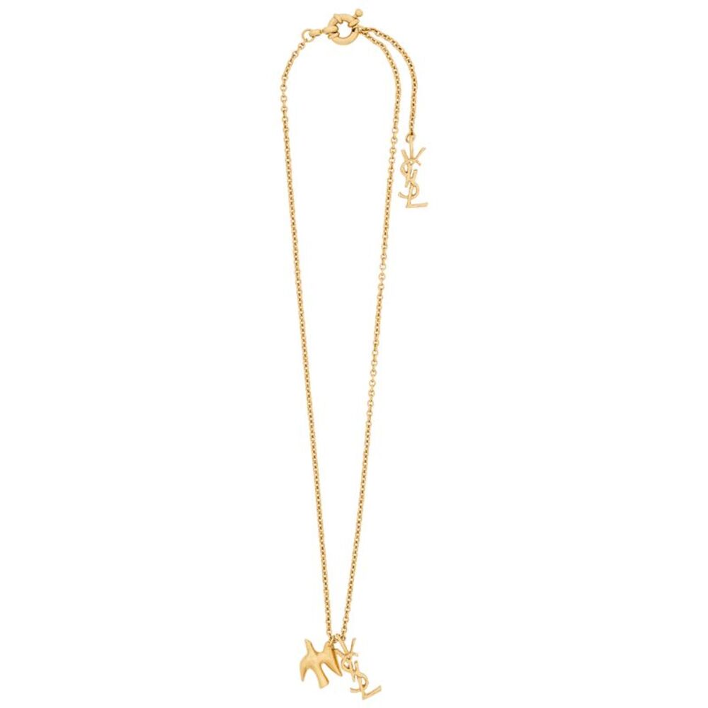 Saint Laurent Women Collana Colomba Cassandre In Ottone